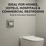 Recessed Toilet Paper Holder with Push Tray – Wall-Mounted, Brushed Nickel Stainless Steel – Space-Saving, Hygienic, Rust-Resistant Bathroom Tissue Dispenser