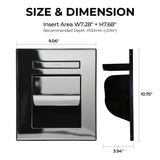 Recessed Toilet Paper Holder with Push Tray – Wall-Mounted, Brushed Nickel Stainless Steel – Space-Saving, Hygienic, Rust-Resistant Bathroom Tissue Dispenser