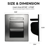 Recessed Toilet Paper Holder with Push Tray – Wall-Mounted, Chrome-Finished Stainless Steel – Space-Saving, Hygienic, Rust-Resistant for Modern Bathrooms