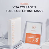 Revcell Vita Collagen Full Face Lifting Mask / 5sheets / 95g / White