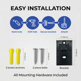 Toilet Brush Set - Wall-Mounted Toilet Brush with Covered Holder, Chrome Finish and Black Handle (Toilet Brush with Holder)