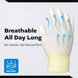 White Nylon Glove - White PU TOP coated XL(XL,L,M,S 4 size)