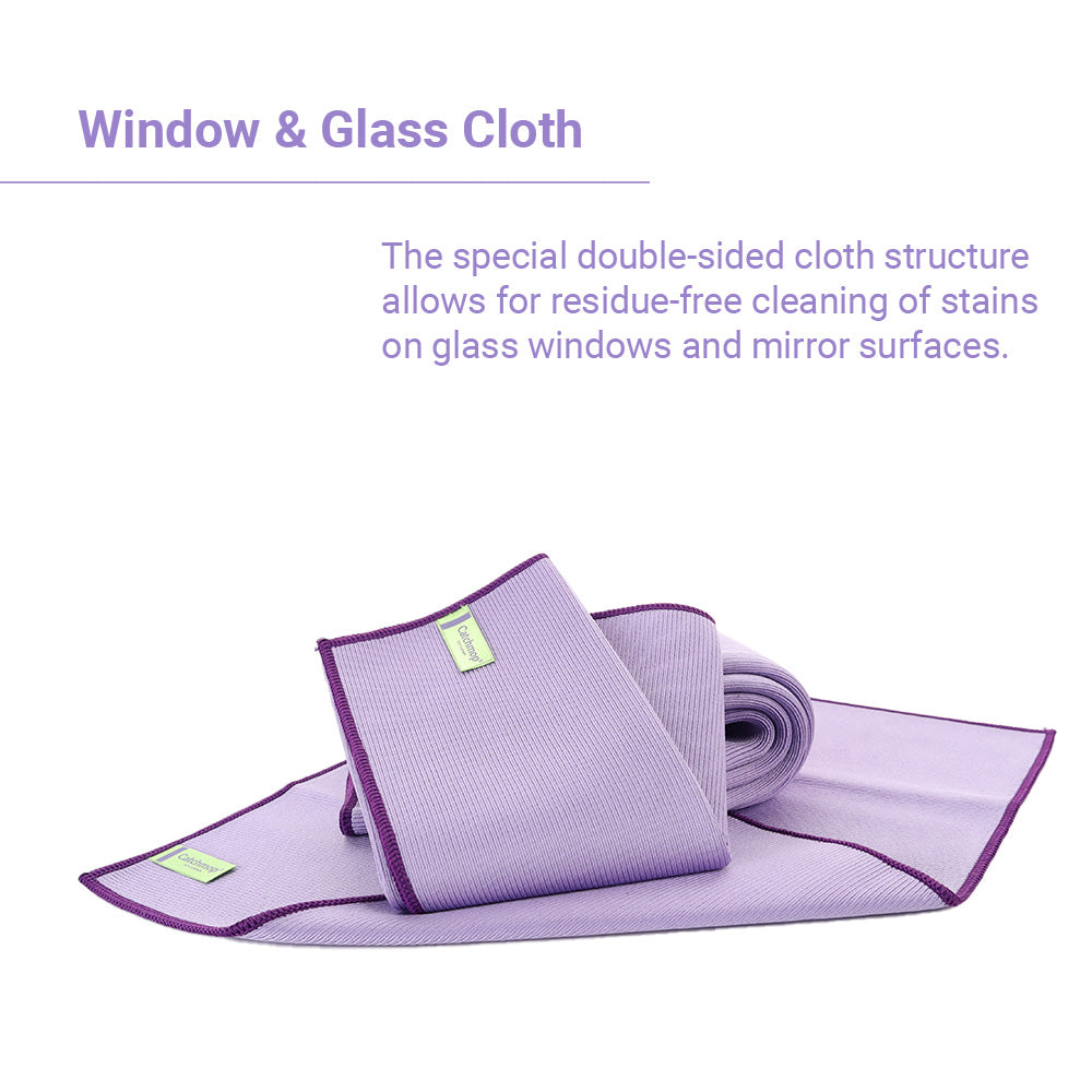 Window & Glass Cloth, Double-sided, Residue-free, Easy to clean (3sets)