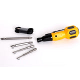 Hybro Electric & Manual Duo USB Rechargeable Screw Driver in Yellow with Four Bits