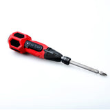 Hybro Electric & Manual Duo USB Rechargeable Screw Driver in Red with Four Bits