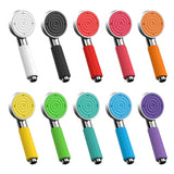 Colorful handheld shower head with silicone grip 10 colors