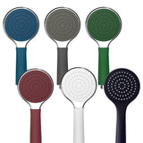 Wide colorful handheld shower head with silicone grip 6 colors