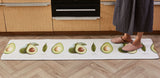 Double-Sided Two Designs Herringbone and Avocado Kitchen Anti-Fatigue Waterproof Kitchen Mat, Extra Large