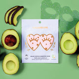 Lalarecipe Heart Goggle Moisture Mask 10pcs - moisturizing, avocado extract, Hyaluronic acid, lifting care, for cheeks, soothing care, Natural Ingredients (10pcs) made in Korea