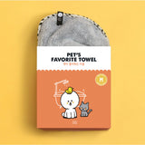 PET’S FAVORITE TOWEL , Premium High Quality Microfiber Pet Towel, Ultra-Absorbent, Quick Drying Towel,, Made in Korea