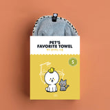 PET’S FAVORITE TOWEL , Premium High Quality Microfiber Pet Towel, Ultra-Absorbent, Quick Drying Towel,, Made in Korea