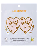 Lalarecipe Heart Goggle Moisture Mask 10pcs - moisturizing, avocado extract, Hyaluronic acid, lifting care, for cheeks, soothing care, Natural Ingredients (10pcs) made in Korea