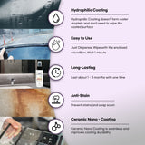Anti-Stain Coat (3.38 Fl. Oz) with Microfiber for Shower Door, Bathroom Mirror, Tile, etc