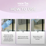Anti-Stain Coat (3.38 Fl. Oz) with Microfiber for Shower Door, Bathroom Mirror, Tile, etc
