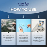 VIEW OK Anti-Fog Cloth for Eyeglasses (15 x 18 in)
