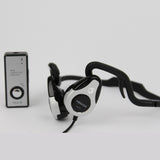 ENO-ABLK Open Ear Bone Conduction Headset Headphone with Amplifier, Microphone, Sports, Outdoor, Biking, Running, Activity, Safety (Black)