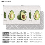 Double-Sided Two Designs Herringbone and Avocado Kitchen Anti-Fatigue Waterproof Kitchen Mat, Large