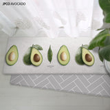 Double-Sided Two Designs Herringbone and Avocado Kitchen Anti-Fatigue Waterproof Kitchen Mat, Large