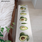 Double-Sided Two Designs Herringbone and Avocado Kitchen Anti-Fatigue Waterproof Kitchen Mat, Extra Small
