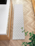 Double-Sided Two Designs Herringbone and Avocado Kitchen Anti-Fatigue Waterproof Kitchen Mat, Extra Large